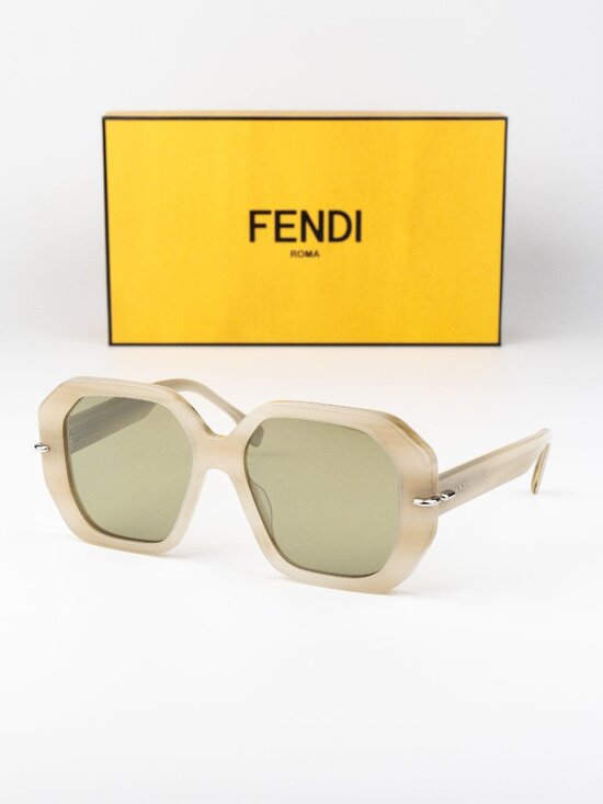 Fendi SELLERIA Women Sunglasses Square Brown Silver Mirror FE40173I 60Q main image 8
